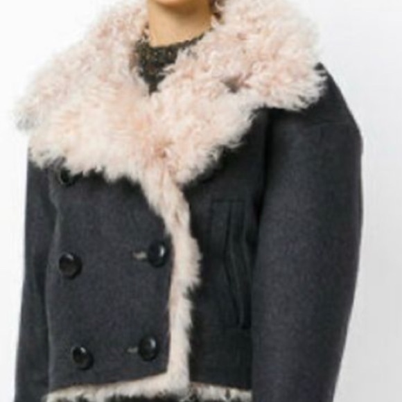 Isabel Marant Berit Shearling Lined pea coat. - Picture 8 of 12